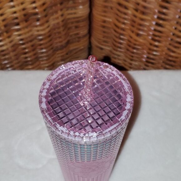 NWT Starbucks Summer 2021 Pink Teal Grid T… - Picture 3 of 4